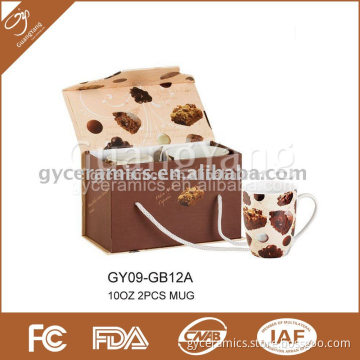9 oz coffee mugs with fine porcelain in gift box